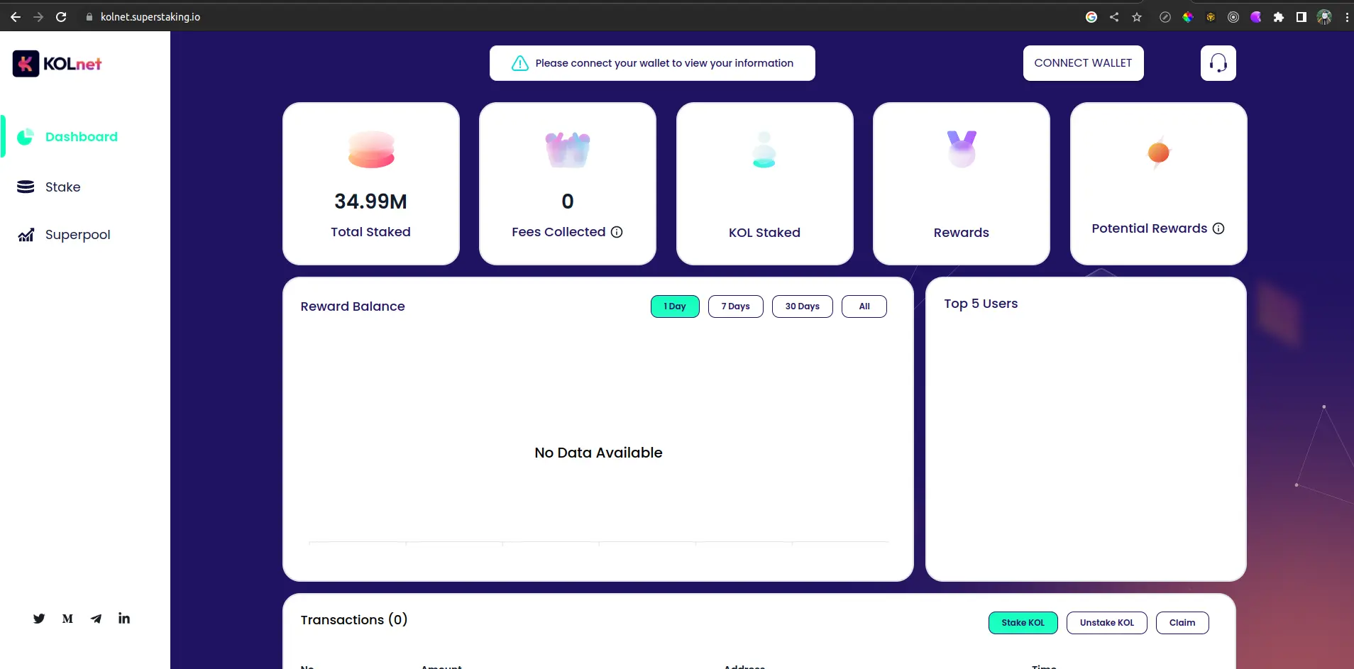 KOLNET - Staking App